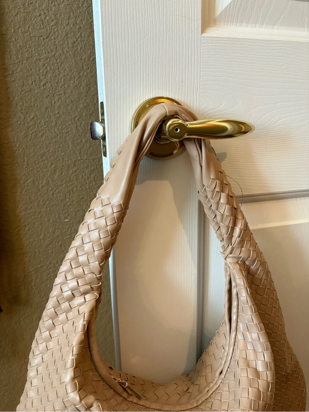 Urban Outfitters Neutral Beige Woven Hobo Bag